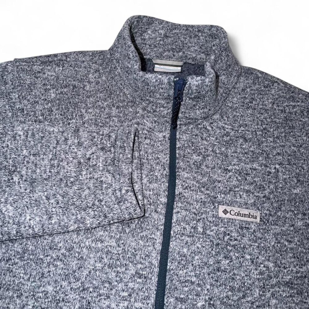Columbia Sportswear Sweater Weather Full Zip Fleece Jacket Mens L Sea Salt Gray